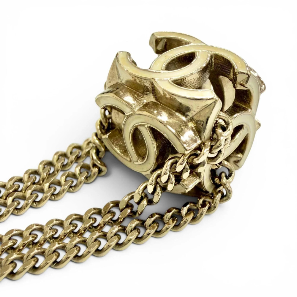 CHANEL Gold Logo Necklace - Picture 5 of 10